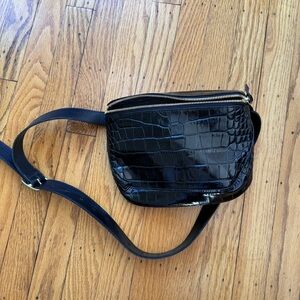 Clare V Fanny Pack Black Croco